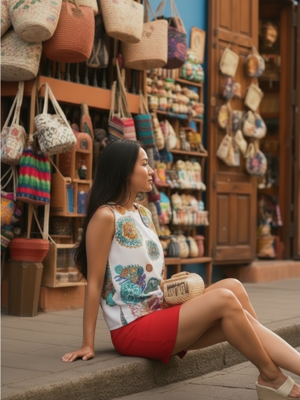 Banana Republic Red Pencil Skirt - Picture 6 of 17